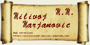 Milivoj Marjanović vizit kartica